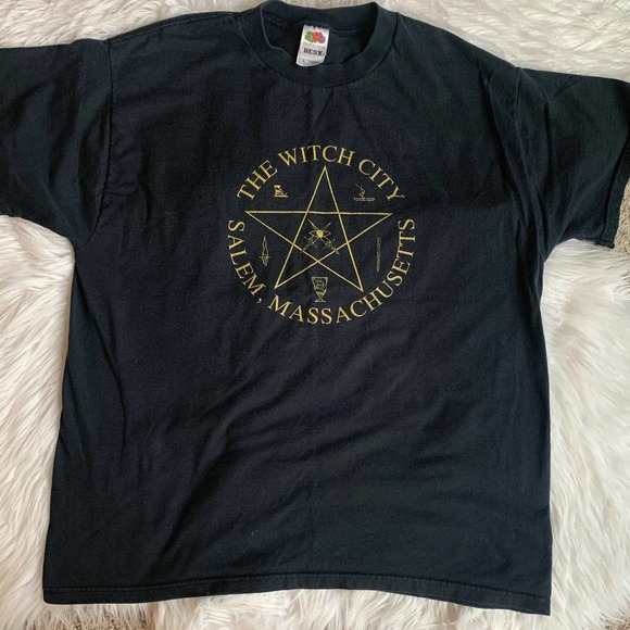 Vtg 90s Salem Massachusetts Witches T - Picture 1 of 3